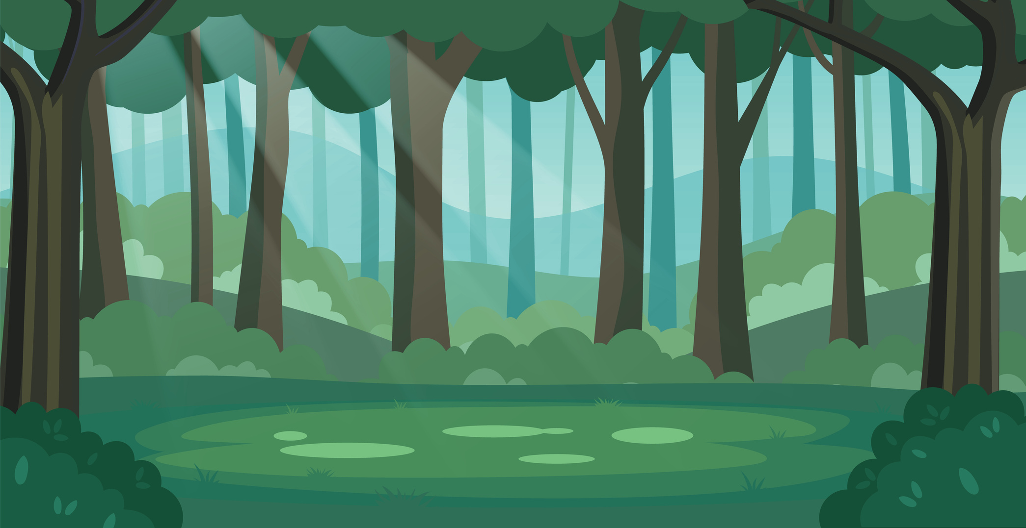 Cartoon forest background,